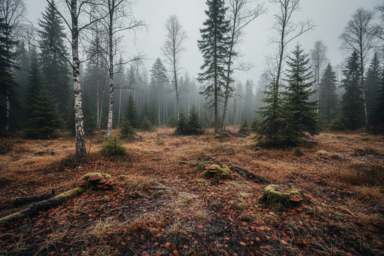 Photorealistic Finnish Forest IN November